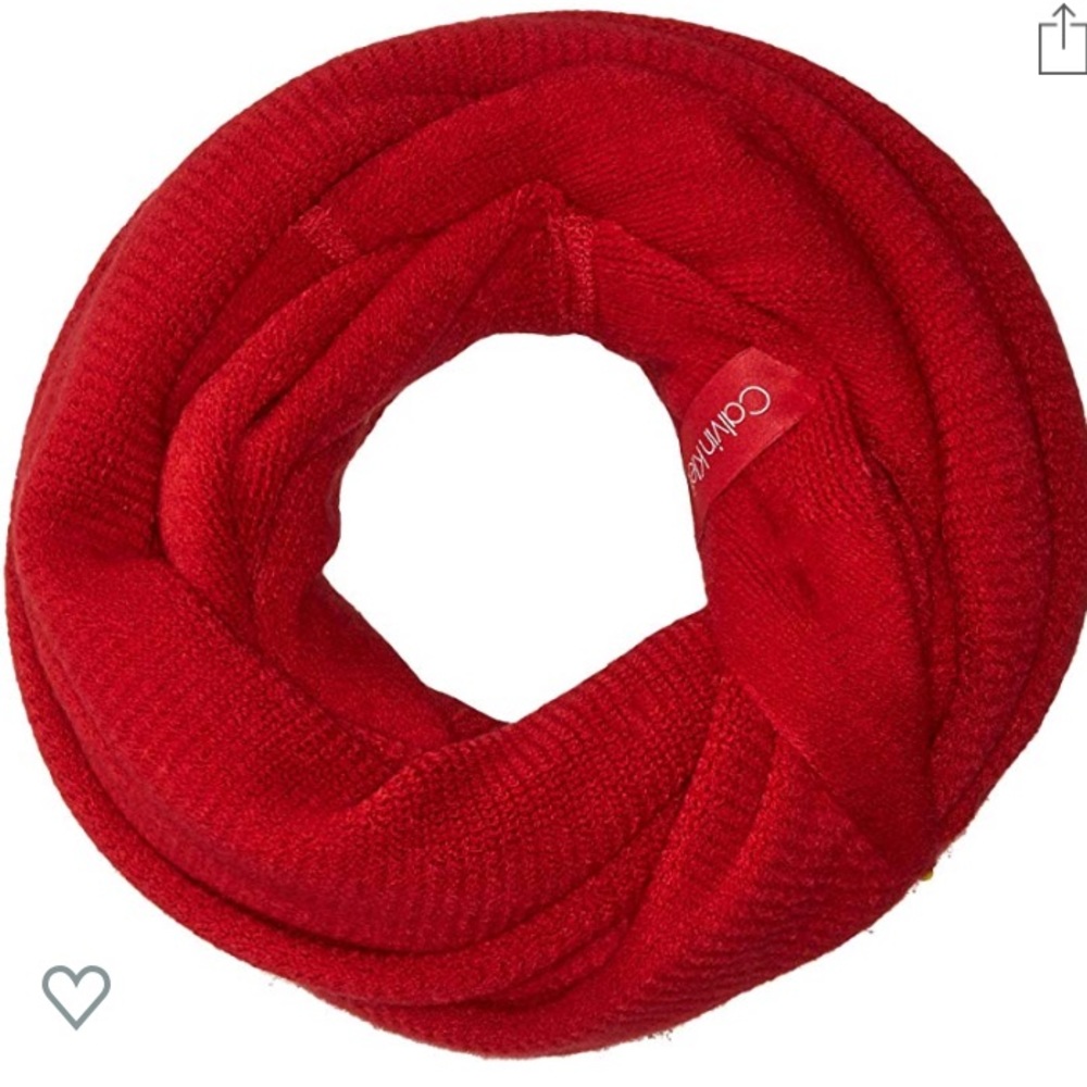 RED CALVIN KLEIN INFINITI SCARF